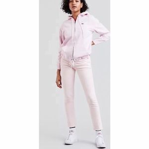 pink acid wash levis 501 skinny stretch W27 L30